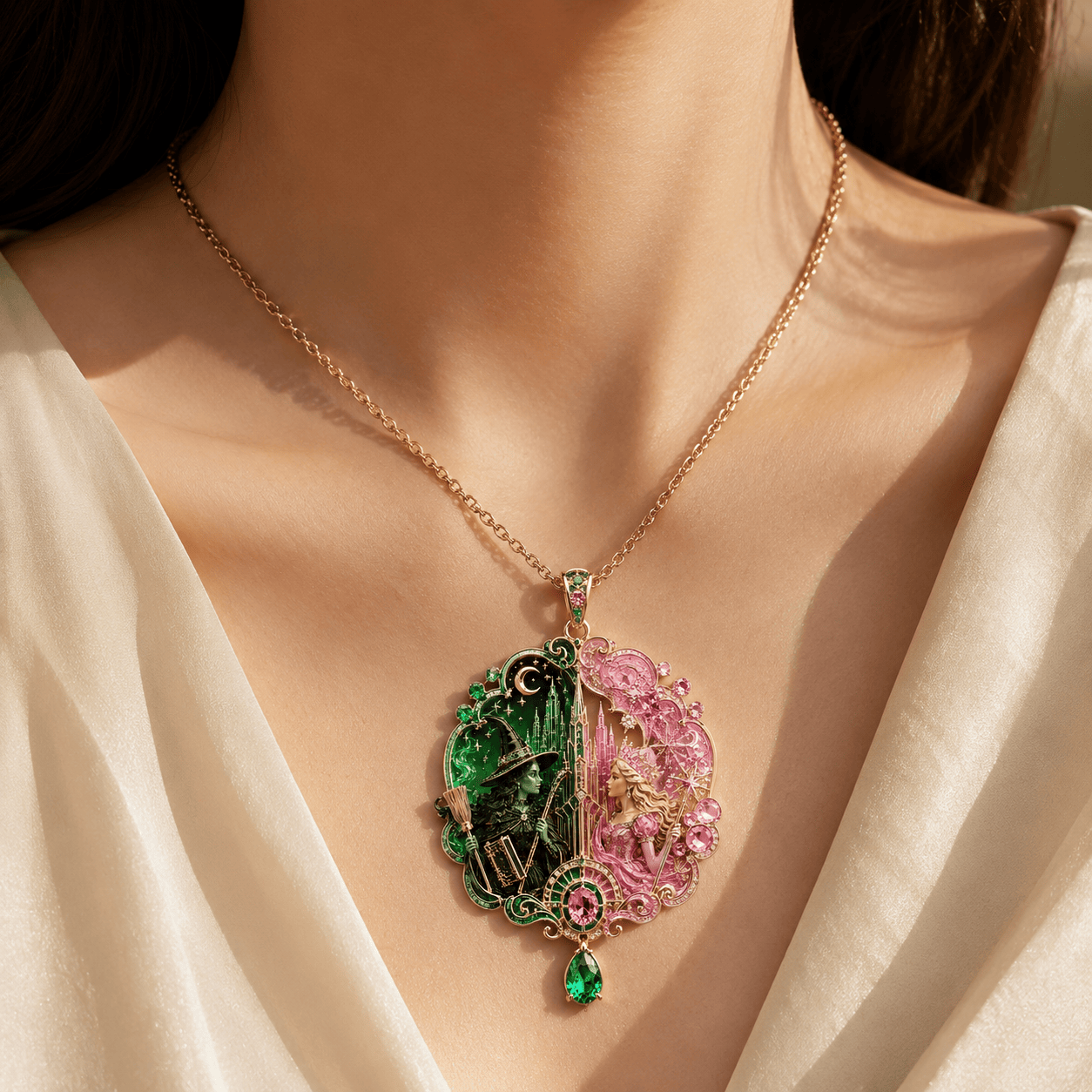 WCKD Solid Gold Chain with Diamond Pendant PDL