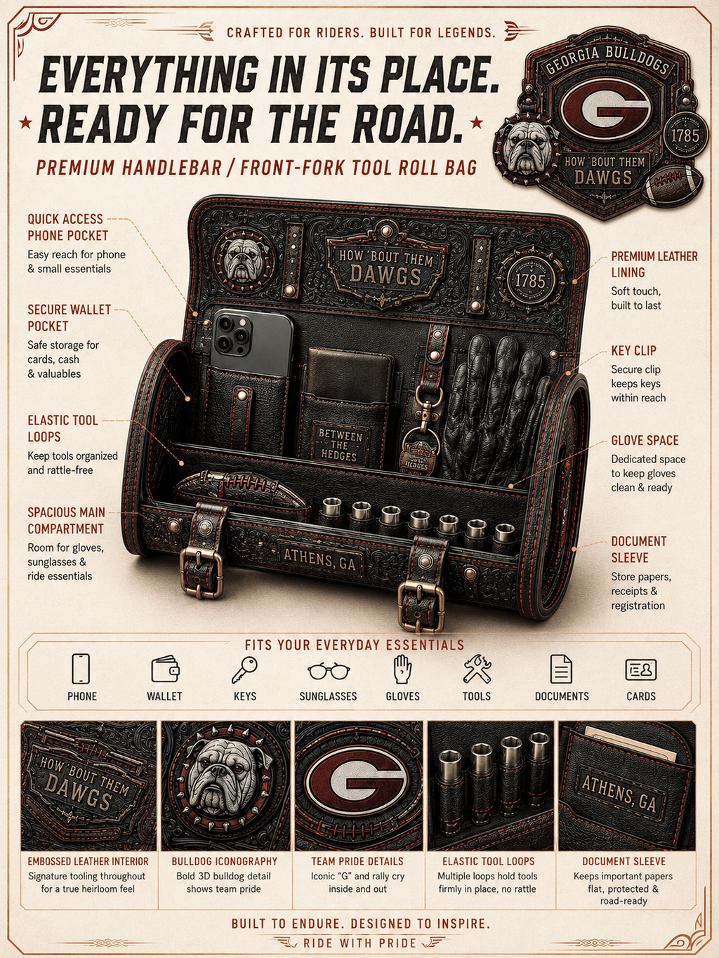 GGBD Premium Vintage Motorcycle Bag NTNA