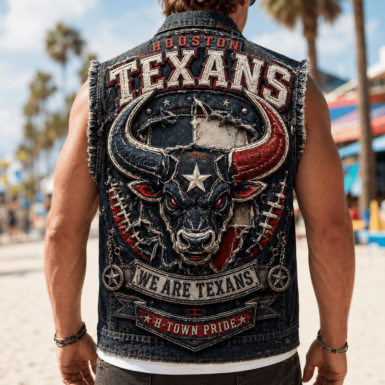 HTX PREMIUM DENIM VEST LNTH