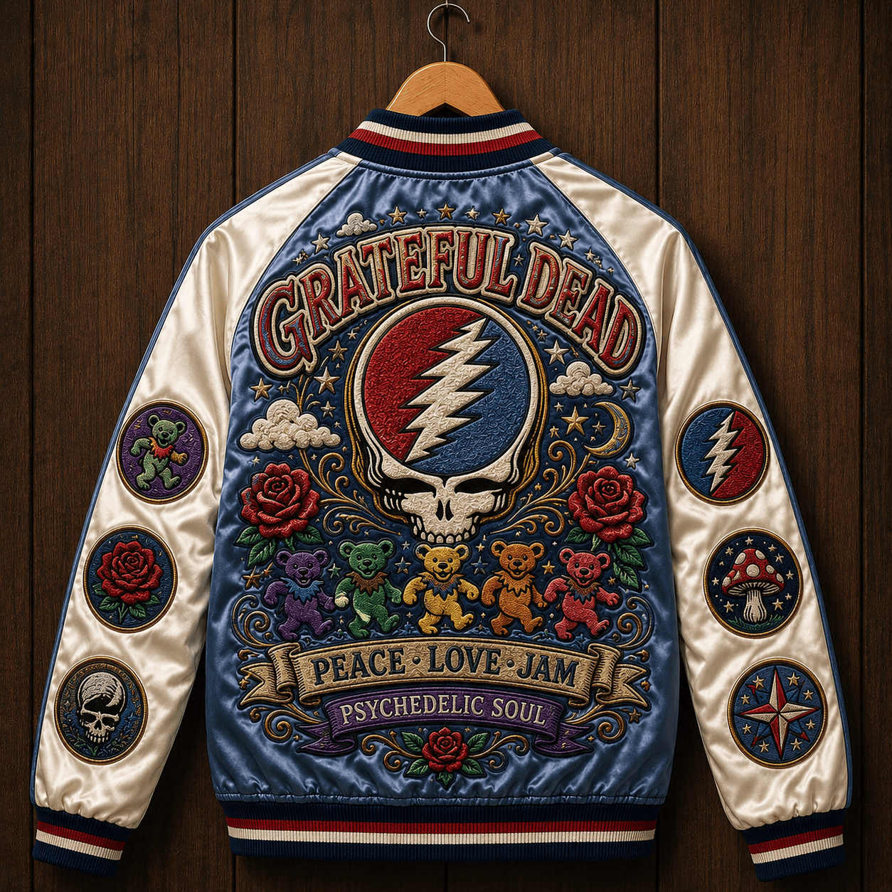 PREMIUM GRFD SATIN BASEBALL JACKET NTNA