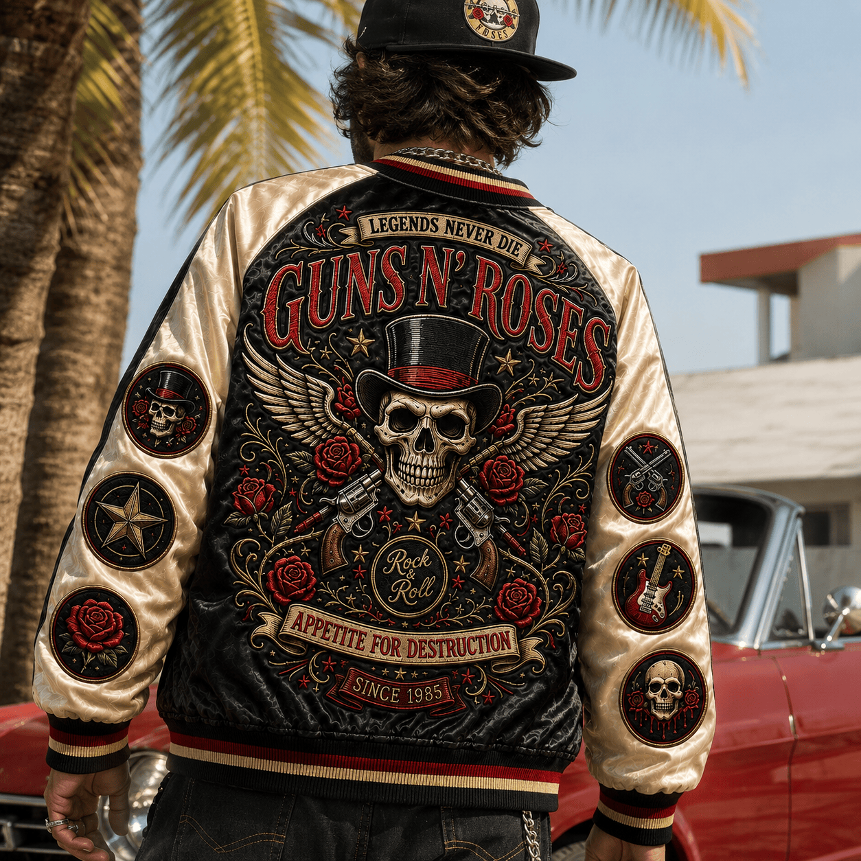 PREMIUM GNR SATIN BASEBALL JACKET NTNA