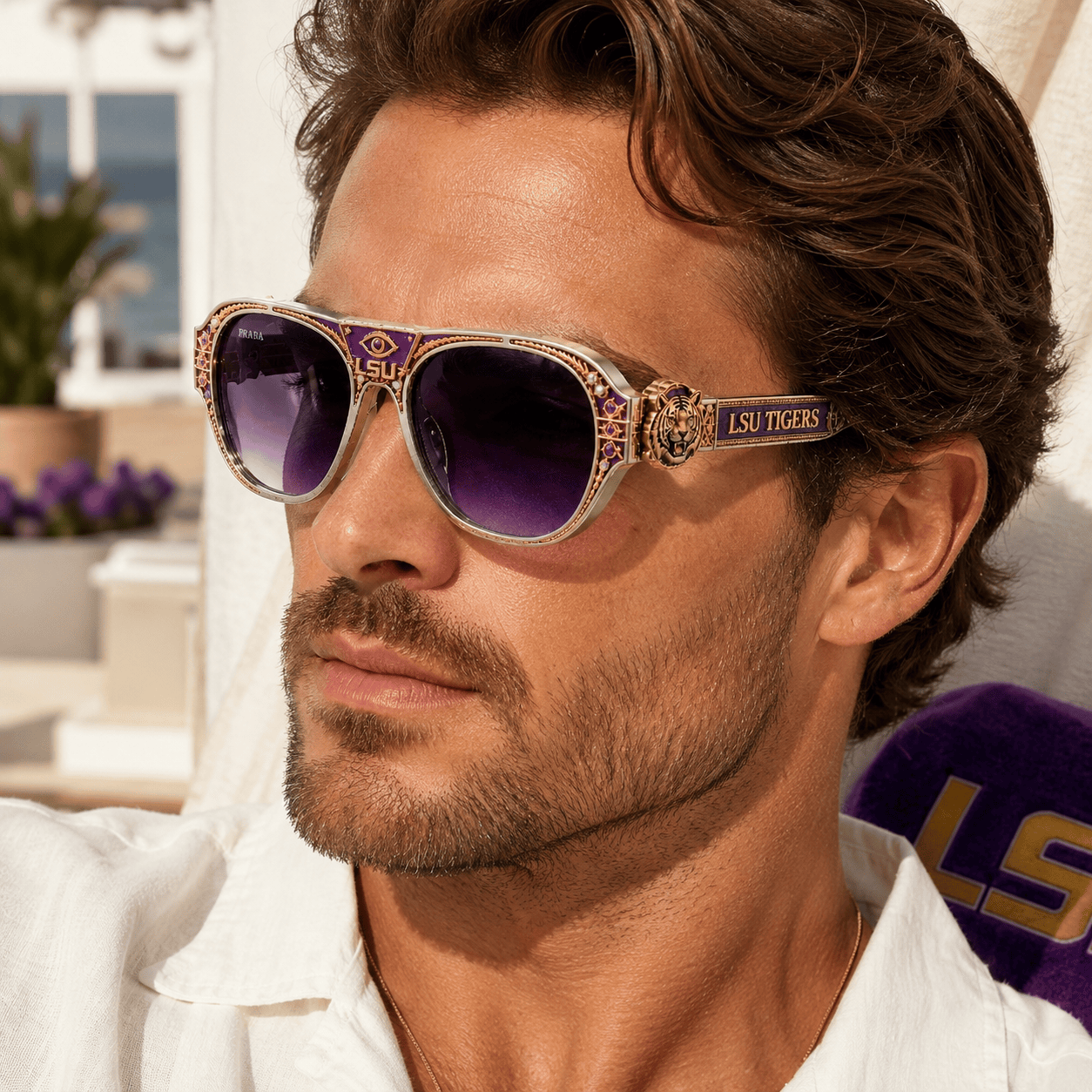 PREMIUM LSU UNISEX SUNGLASSES TTNL