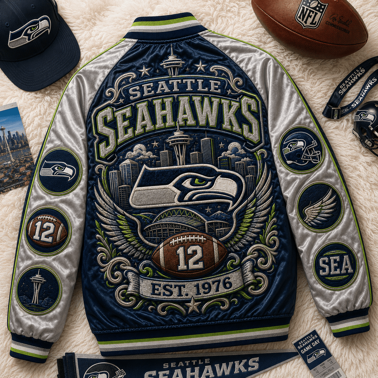 PREMIUM STSH SATIN BASEBALL JACKET PDL